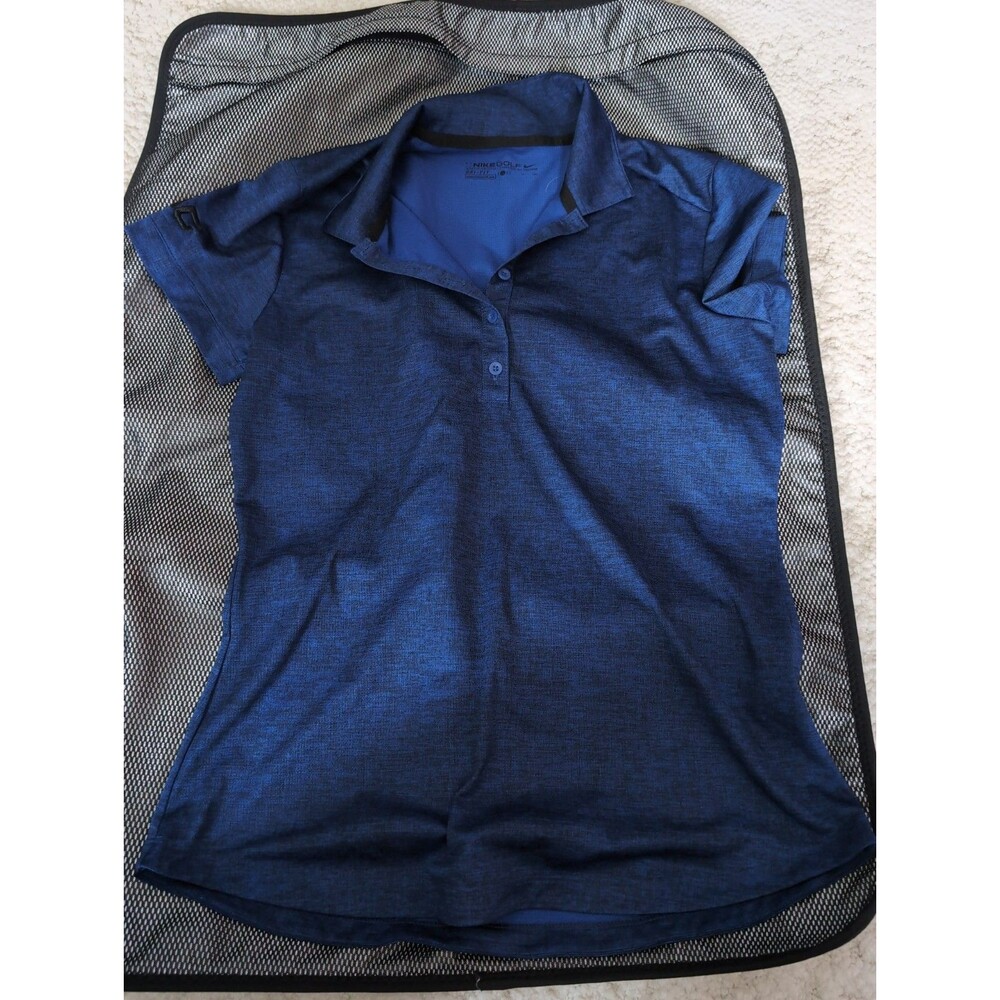 Nike Dri-FIT Crosshatch Golf Polo Shirt Womens Sm Blue Pac-12 Conference Staff